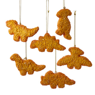 Dinosaur Chicken Nugget Ornament Set of 6 D4416
