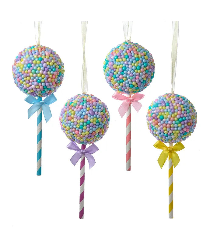 Bubblegum Ball Lollipop Ornaments Set of 4