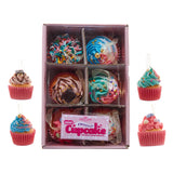 Kurt Adler Set of 6 MINI CUPCAKE Foam Christmas Ornaments