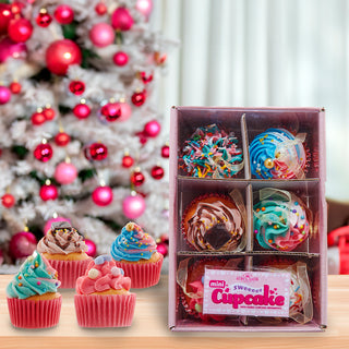Mini Frosted Cupcake Foam Christmas Ornaments 6 Piece D4496 Sweet Shoppe