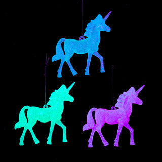 Luminosity Glow In the Dark Unicorn Ornament Set D4636