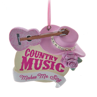 "Country Music Makes Me Sing" Ornament D4657