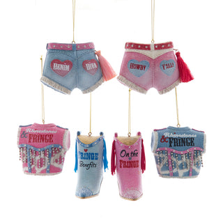 Cowgirl Vest, Shorts, Boots With Fringe Ornament Set D4698 Honky Tonk