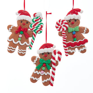 Gingerbread Man with Peppermints Ornament Set D4761