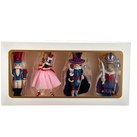 Kurt Adler Nutcracker Suite Christmas Tree Ornaments, 4 Piece Set