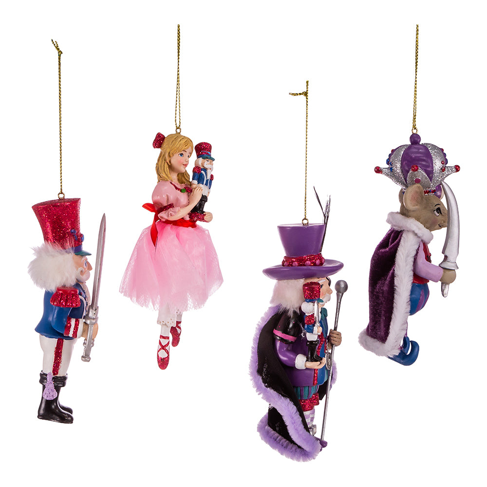 Kurt Adler Nutcracker Suite Christmas Tree Ornaments, 4 Piece Set