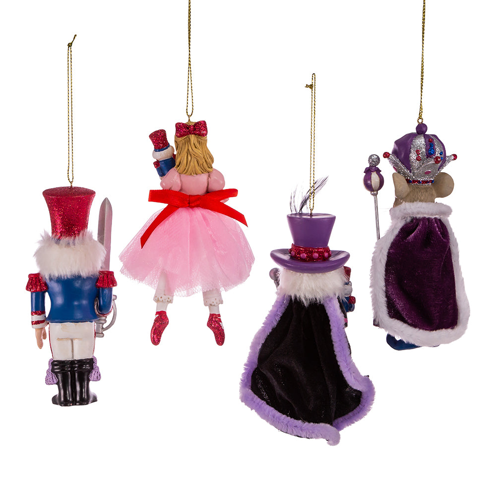 Kurt Adler Nutcracker Suite Christmas Tree Ornaments, 4 Piece Set