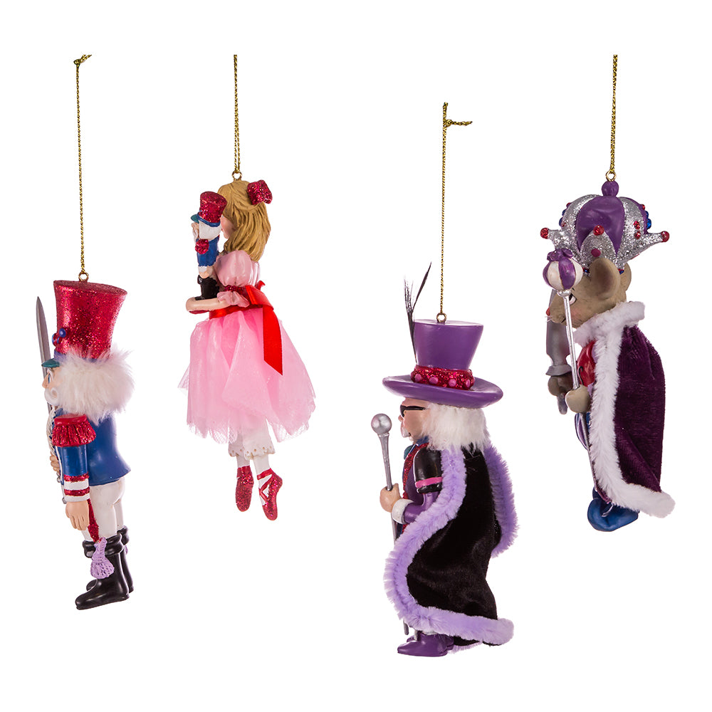 Kurt Adler Nutcracker Suite Christmas Tree Ornaments, 4 Piece Set