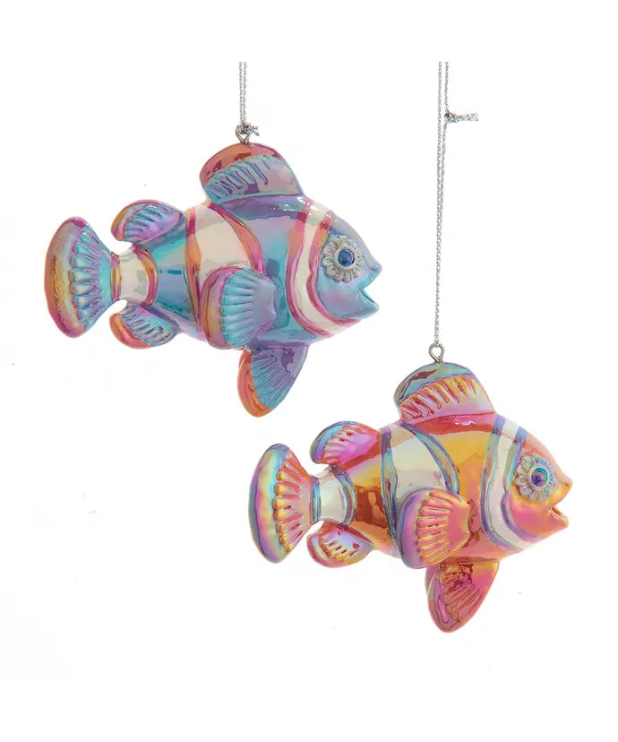 Colorful Clown Fish Ornaments Set of 2