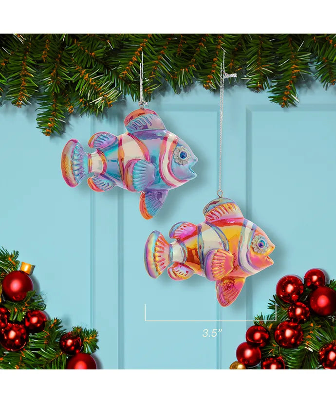 Colorful Clown Fish Ornaments Set of 2