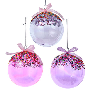 4" Glass Bubblegum Ball Ornaments F2273