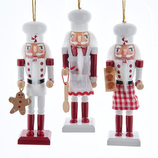 Pre-Order Wooden Chef Nutcracker Ornament Set F2314