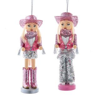 Pink Cowgirl Nutcracker Ornament F2376 Honky Tonk