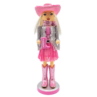 Pink Nashville 12" Honky Tonk Cowgirl Nutcracker