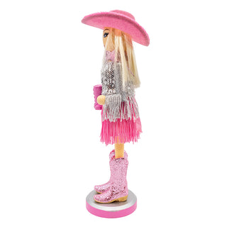 Pink Nashville 12" Honky Tonk Cowgirl Nutcracker