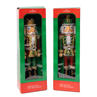 15" Red or  Green King Nutcracker F2417