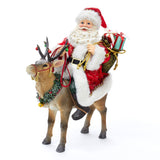 11.5" Fabriché™ Santa On Reindeer