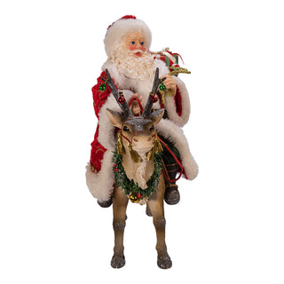 Kurt Adler 11.5" Fabriché™ Santa On Reindeer FA0119