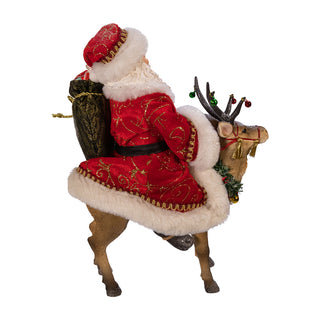 Kurt Adler 11.5" Fabriché™ Santa On Reindeer FA0119