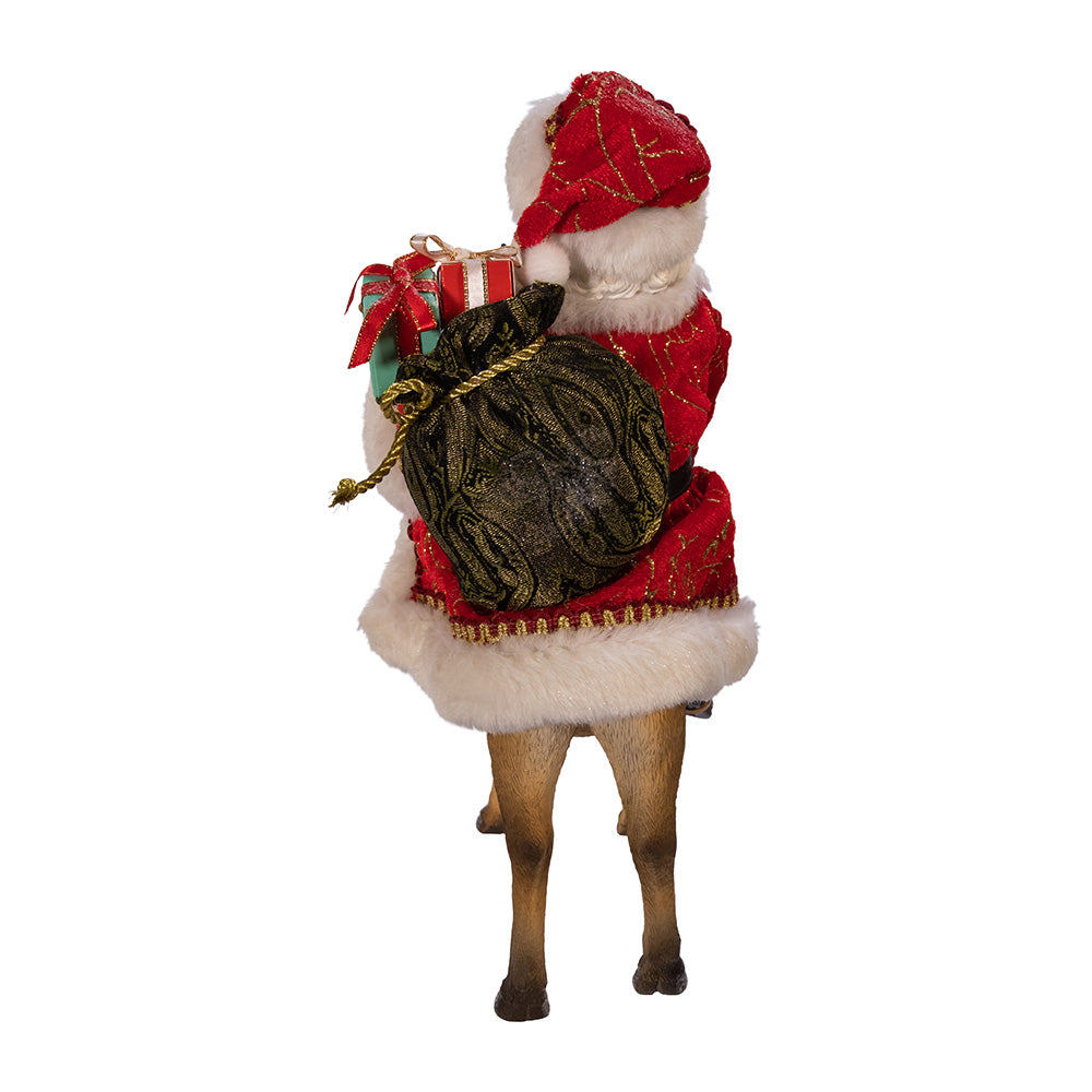 11.5" Fabriché™ Santa On Reindeer