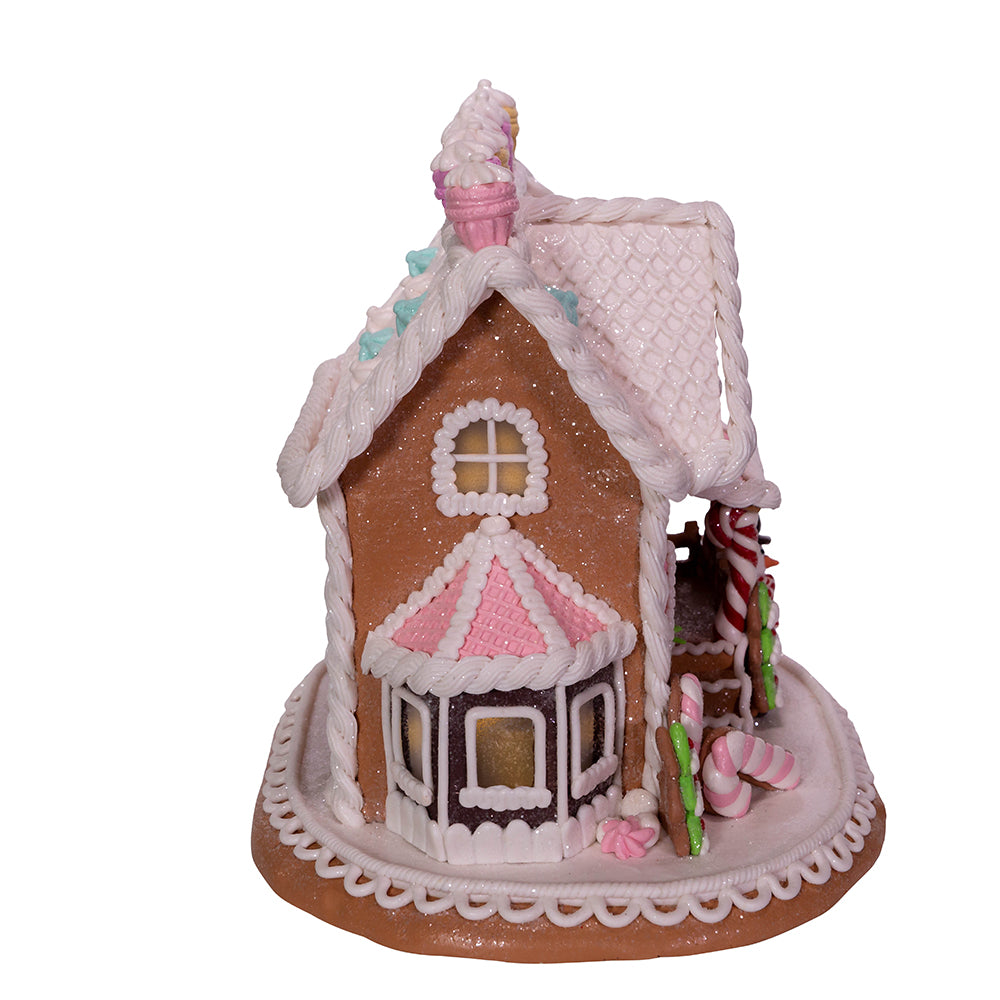 9" Battery-Operated LED Gingerbread Cake House