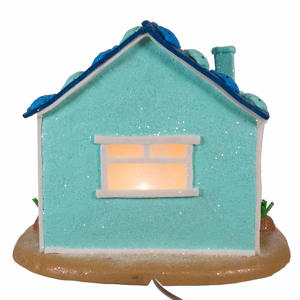 Kurt Adler 8" Pre-Lit Gingerbread Coastal Beach House