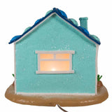 Kurt Adler 8" Pre-Lit Gingerbread Coastal Beach House