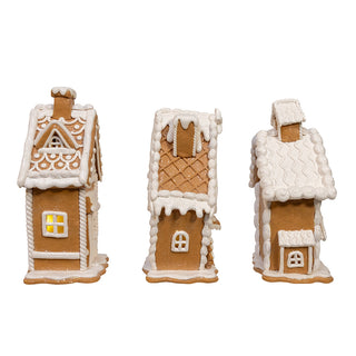 LED Brown Sugar Frosted Gingerbread Houses