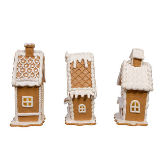 LED Brown Sugar Frosted Gingerbread Houses