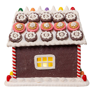 Battery Operated LED Nutcracker Gingerbread Cookie House