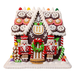Battery Operated LED Nutcracker Gingerbread Cookie House