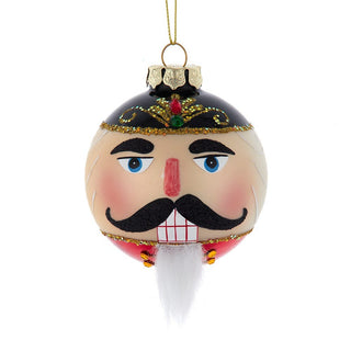 PRE-ORDER 80MM Glass Nutcracker Ball Ornament GG1069