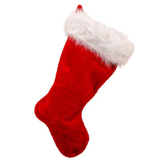 PRE-ORDER Red Stocking With Faux Rabbit Fur Cuff H1987R