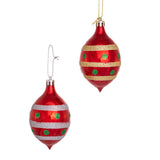 Retro Reflector Drop Christmas Ornament Set 4 Piece