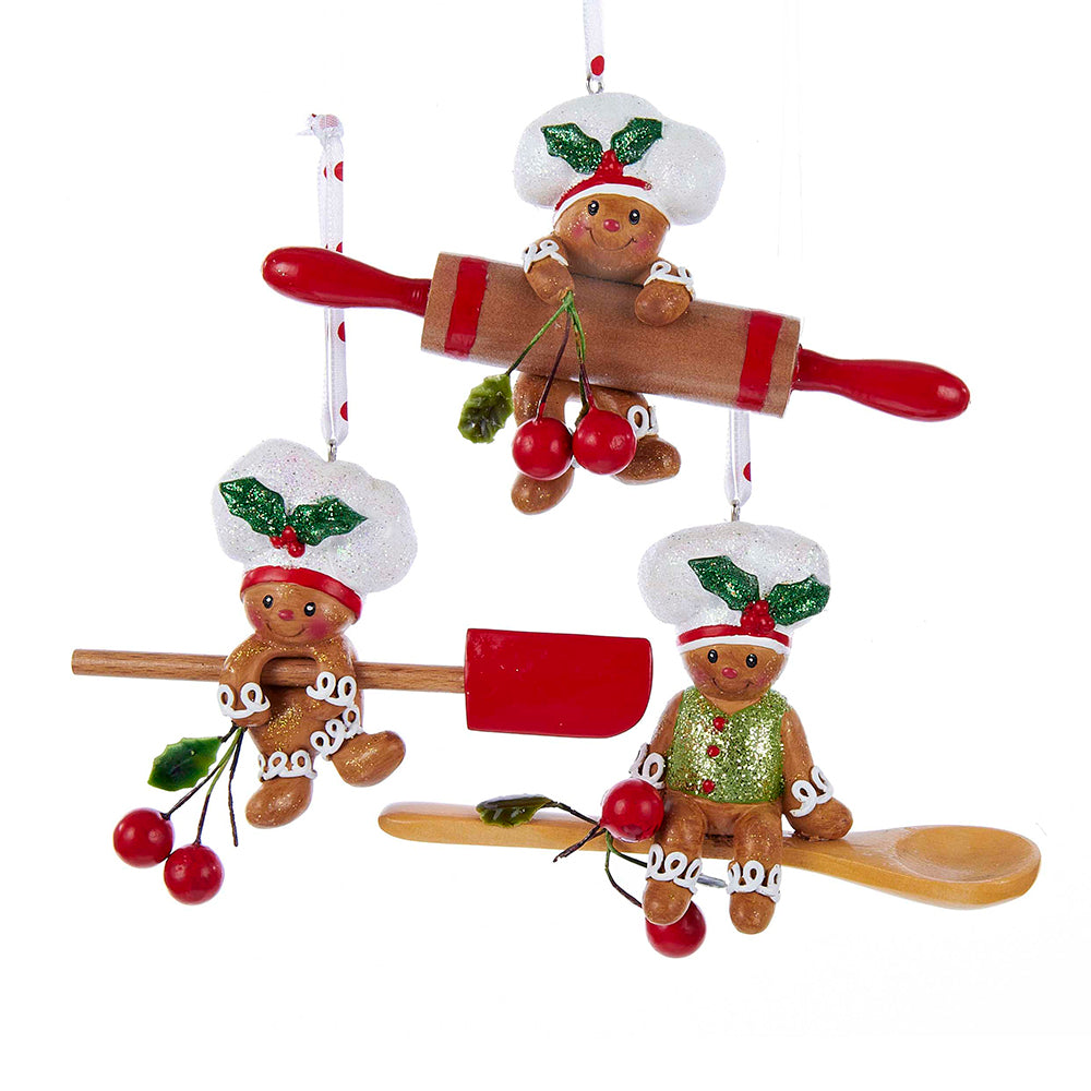 Gingerbread Baking Tool Ornaments Set, 3 x 5"