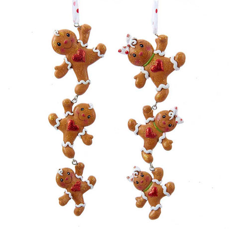 Gingerbread Boy and Girl String Ornaments Set