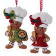 Gingerbread Boy & Girl With Spoon Bakery Ornaments Set of 2