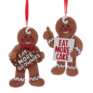 Gingerbread "Eat More" Ornament Set H5918