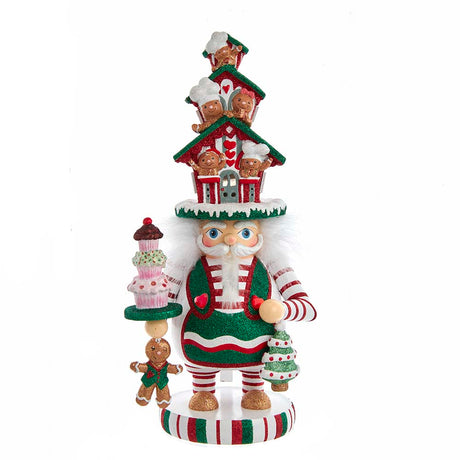 15" Hollywood Nutcrackers™ LED Gingerbread House Hat Nutcracker