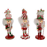 10" Hollywood Nutcrackers™ Candy and Cake Hat Nutcrackers Set of 3