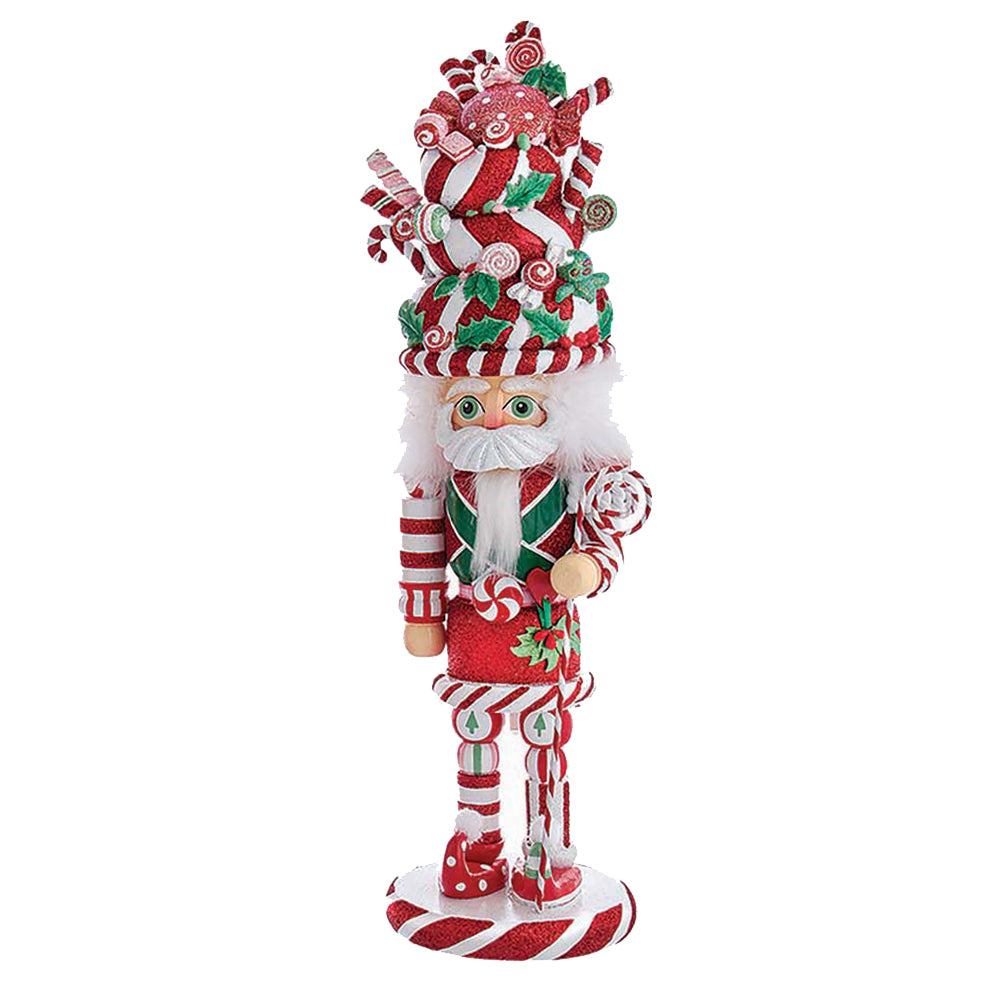 18" Hollywood Nutcrackers™ Peppermint Candy Hat Nutcracker