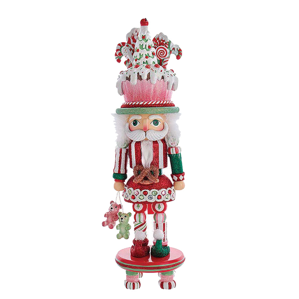 18" Hollywood Nutcrackers™ Cupcake With Tree Hat & Gummy Bear Nutcracker