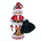 12" Hollywood Nutcrackers™ Chubby Santa With Puppy Nutcracker HA0611