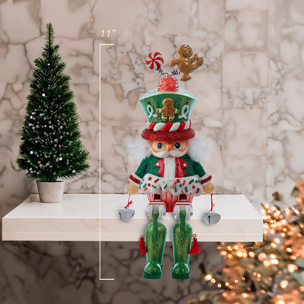 11" Hollywood Nutcrackers™ Sprinkles & Gingerbread Shelf Sitter Nutcracker