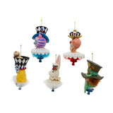 Kurt Adler Holly Hats™ Alice In Wonderland Hat Ornament Set, 5 Piece Set