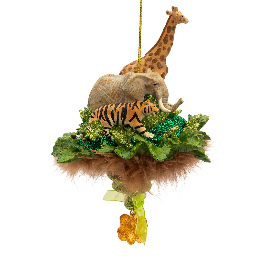 10.25" Holly Hats™ Jungle Animals Ornament