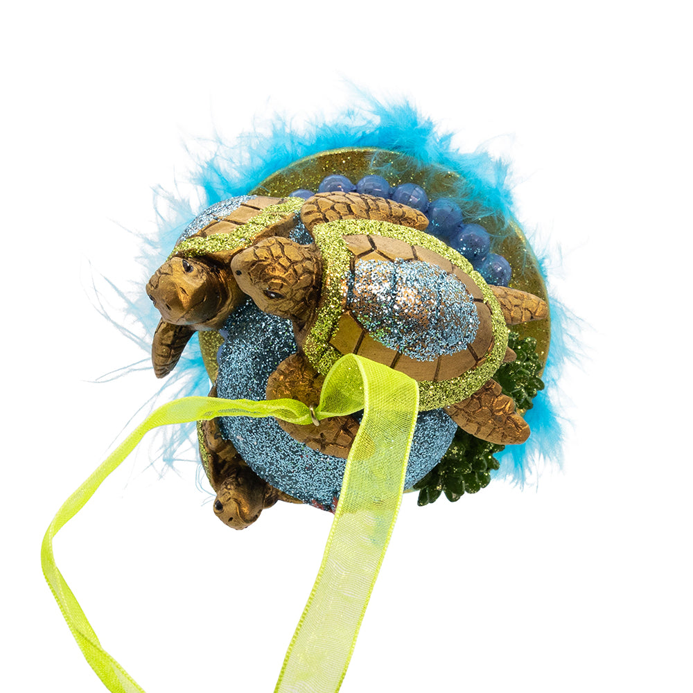 Kurt Adler 9.75" Holly Hats™ Sea Turtle Ornament