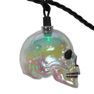 Halloween 12' UL 10L RGB LED Glitter Skull Light Set