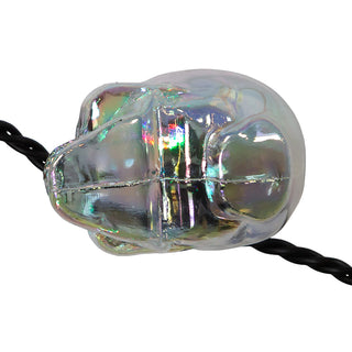 Halloween 12' UL 10L RGB LED Glitter Skull Light Set