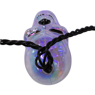Halloween 12' UL 10L RGB LED Glitter Skull Light Set